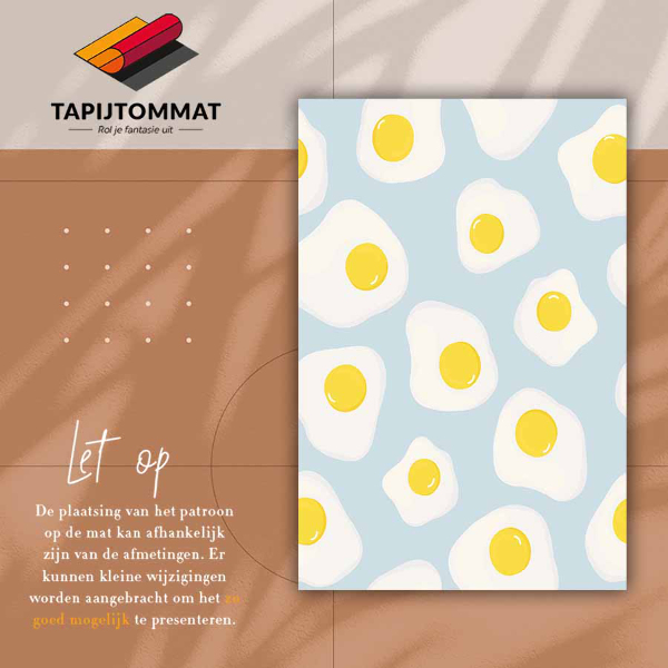 PVC mat Gebakken eieren
