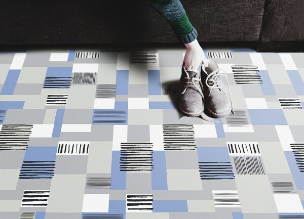 Vloerkleed op vinyl Geometrische rechthoeken
