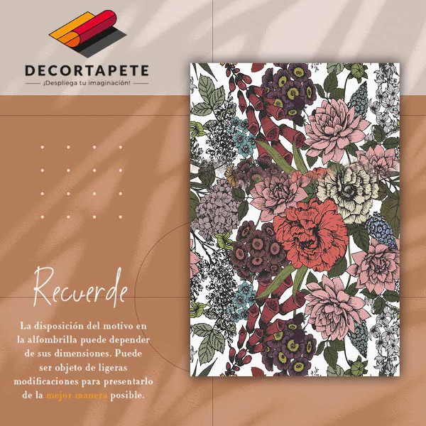 Vinyl vloerkleed Verschillende bloemen