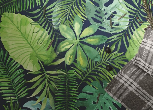 Vinyl vloerkleed Tropische bladeren