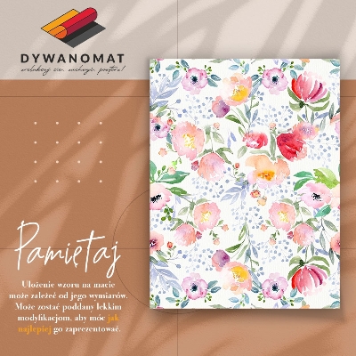 Vinyl vloerkleed Aquarelbloemen