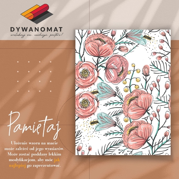 Vinyl tapijt Delicate bloemen