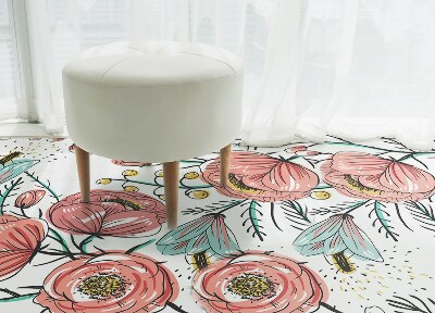 Vinyl tapijt Delicate bloemen