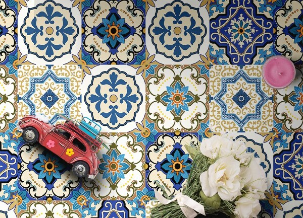 Vinyl tapijt Portugese tegels