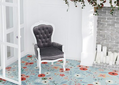 Vinyl vloerkleed Weide bloemen