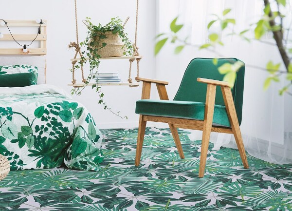 Vinyl vloerkleed Palm bladeren