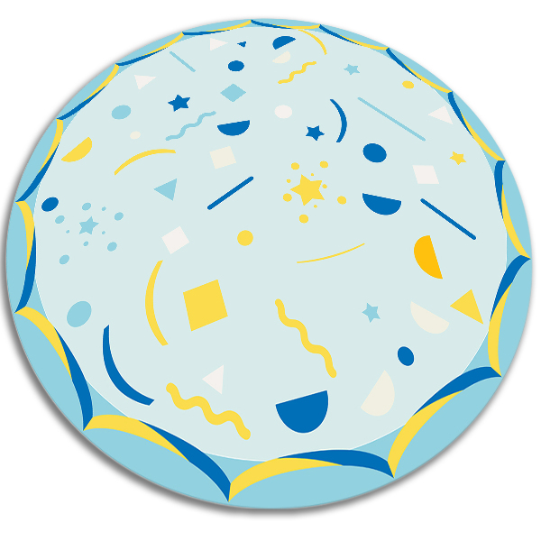 Vinyl vloerkleed rond Abstract piniata