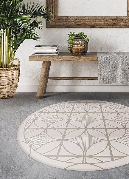 Rond vinyl tapijt Geometrische wielen