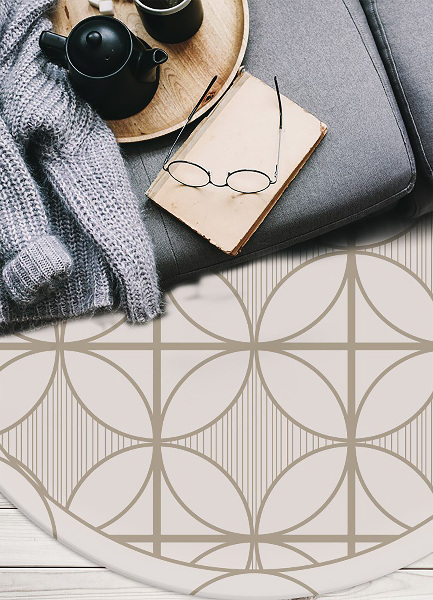 Rond vinyl tapijt Geometrische wielen