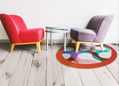 Vinyl vloerkleed rond Abstracte vormen