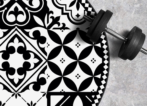 Vinyl vloerkleed rond Portugese tegels