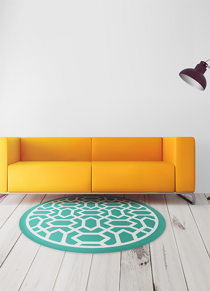 Rond vinyl tapijt Geliefd patroon