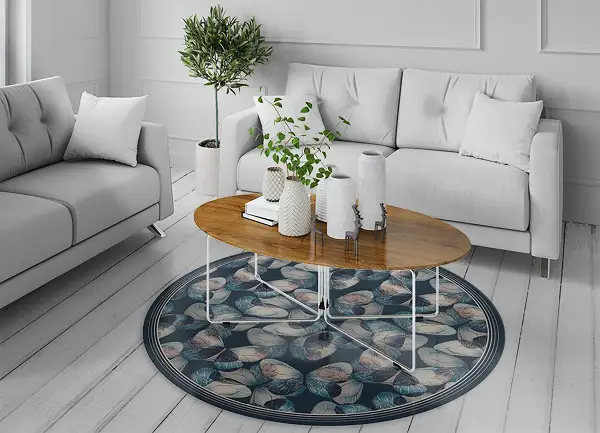 Rond vinyl tapijt Vlinders