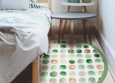 Vinyl vloerkleed rond Waterverfstippen