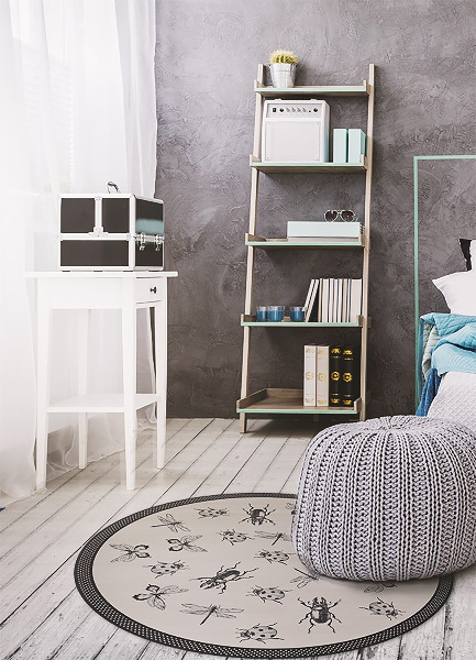 Rond vinyl tapijt Verschillende insecten