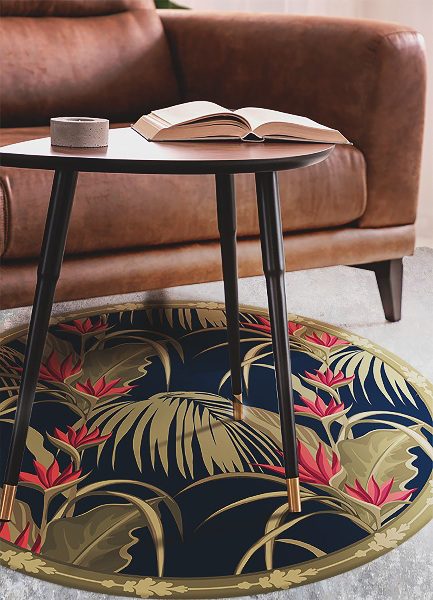 Rond vinyl tapijt Exotische vegetatie