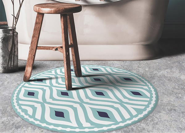 PVC mat rond Geometrische golven
