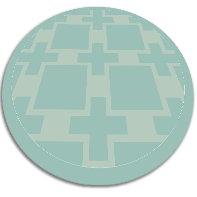 PVC mat rond Geometrische kruisen