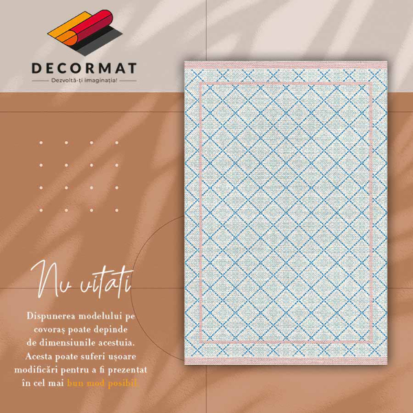 Vloerkleed op vinyl Blauwe lijnen