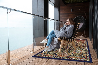 Buiten tapijt Indiase retro -stijl