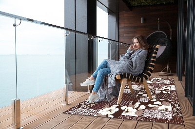 Buiten tapijt Collagebloemen