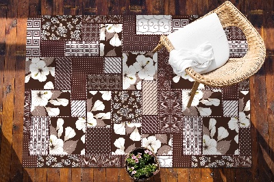 Buiten tapijt Collagebloemen