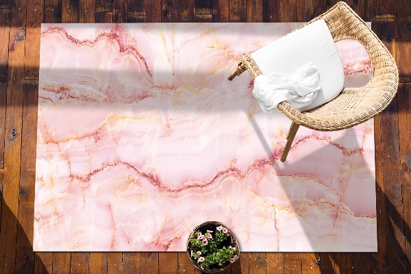 Buiten tapijt Roze marmer