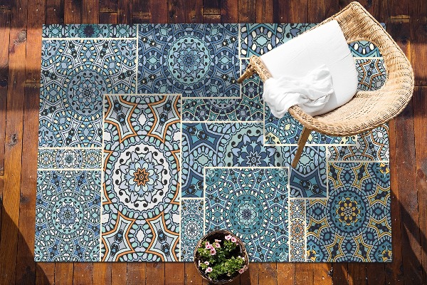 Buiten tapijt Mandala -patchwork