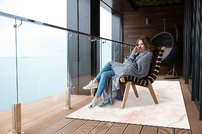 Buiten tapijt Wit en roze steen