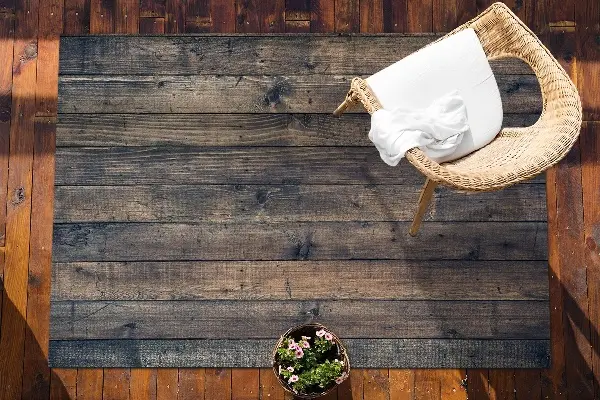 Buitenkleed Donkere planken
