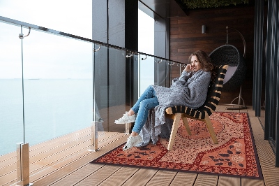 Buitenkleed Bloemkranspatroon