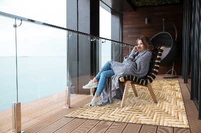 Tuinkleed Rieten textuur