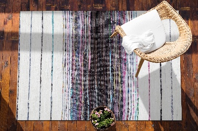 Buiten tapijt Kleurrijke strepen