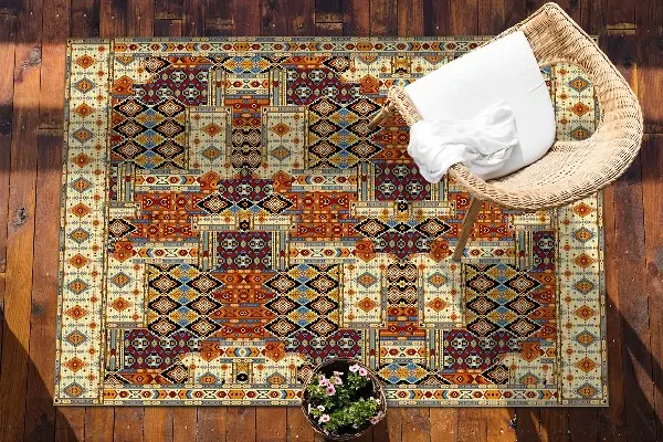Buitenkleed Geometrisch patchwork