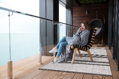 Tuinkleed Grijze lijnen