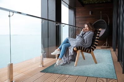 Buiten tapijt Blauw beton