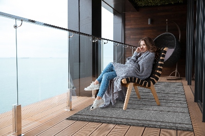 Buiten tapijt Grijze strepen