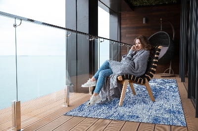 Buiten tapijt Blauwe vlekken