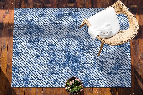 Buiten tapijt Blauwe vlekken