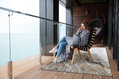 Buiten tapijt Pearl -marmer