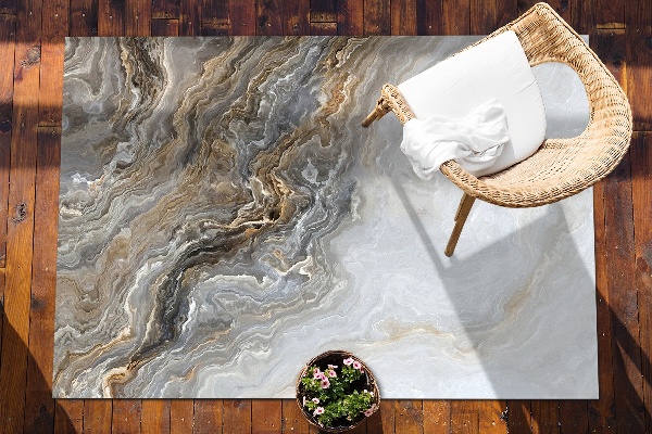 Buiten tapijt Pearl -marmer