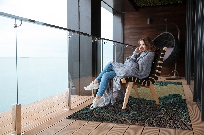 Buiten tapijt Concrete zeshoeken