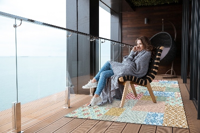 Buitenkleed Patchwork verschillende stukken