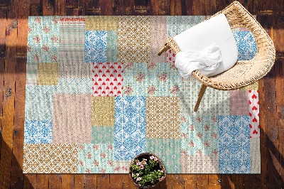 Buitenkleed Patchwork verschillende stukken