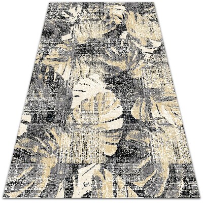 Buiten tapijt Monstera list motif