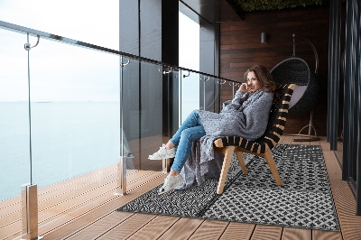 Buiten tapijt Aztec -stijl