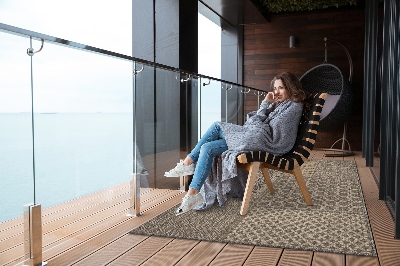 Buiten tapijt Aztec -patroon