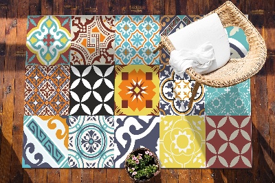 Buiten tapijt Mix van kleurrijke ontwerpen