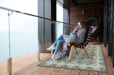 Tuinkleed Retro wielenpatroon