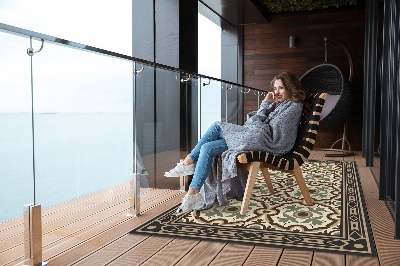 Buiten tapijt Ovale patronen